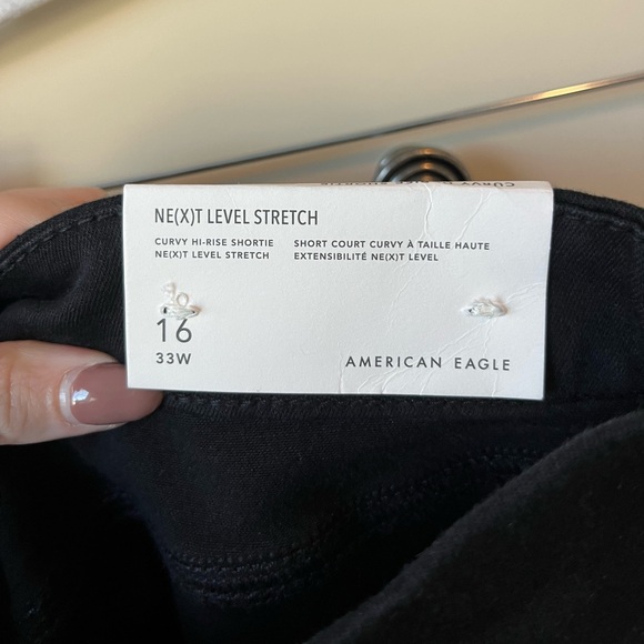 American Eagle black jean shorts, size 16, NWT - Picture 5 of 7